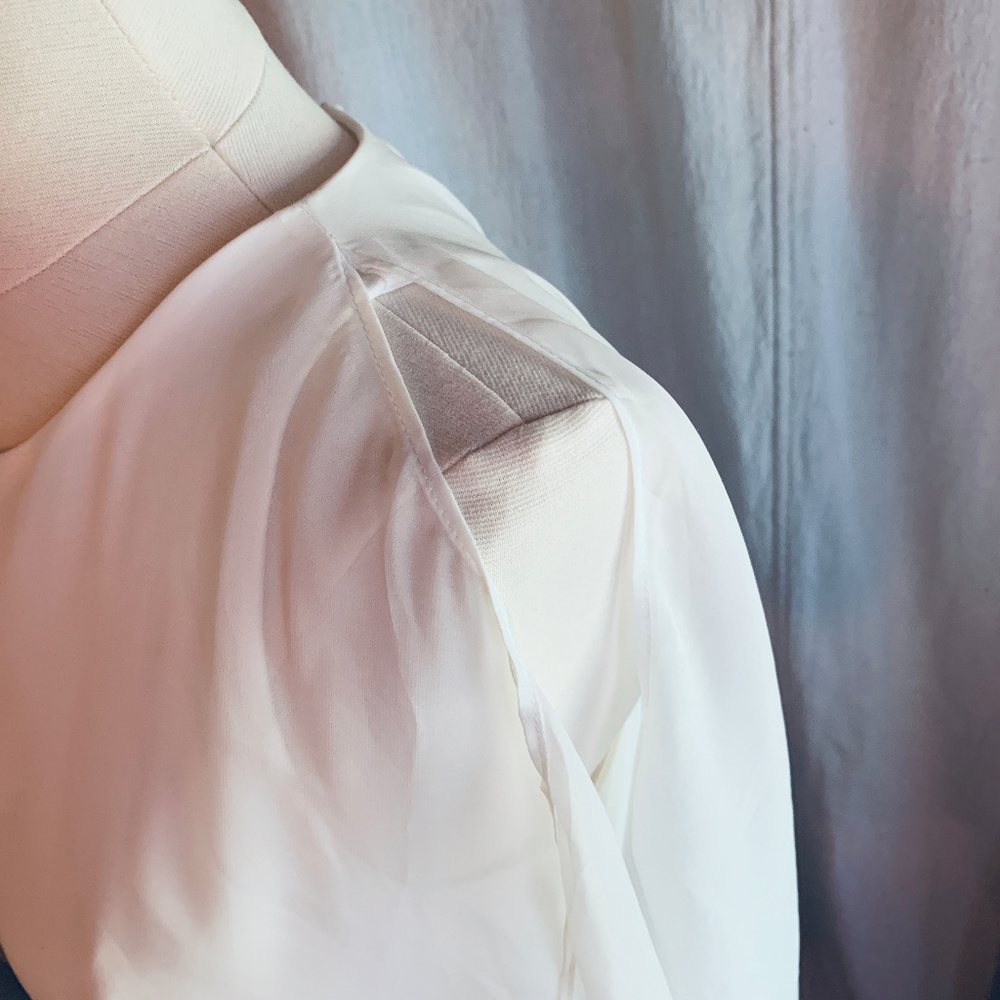 White House Black Market Asymetrical Blouse - Picture 5 of 8